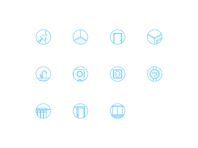 Room Icons Pack construction icon outlined pixel perfect room