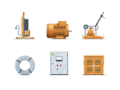 Construction Icons Pack compressor engine generator icon pixel perfect