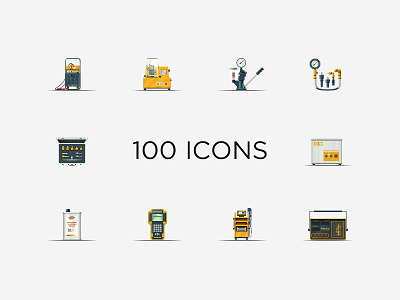 100 Car Repair Shop Icons