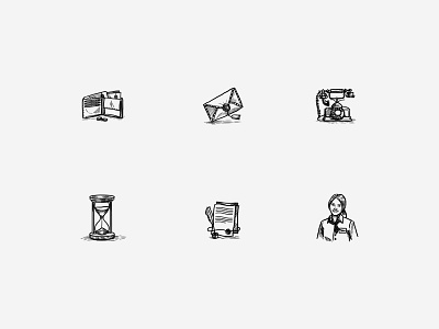 6 Handdrown Icons