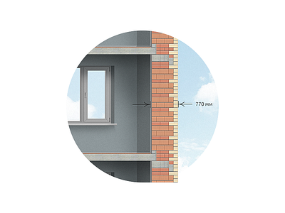 Brick Wall Structure Illustration