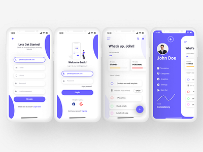 TodoApp UI by Wisdom Emmanuel on Dribbble