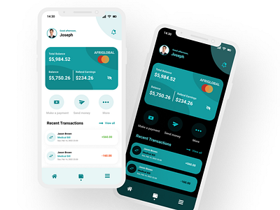 Mobile Wallet Dashboard UI