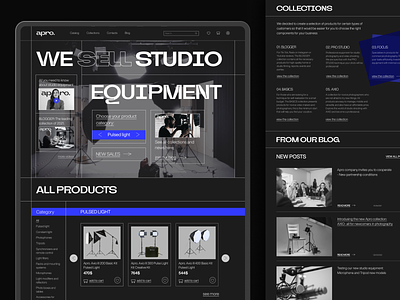 APRO. - All about studio equipment graphic design ui ux web web design