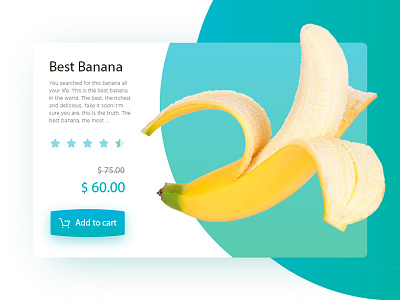 Product card "The best banana in the world" banana interface online store product card ui ux web design