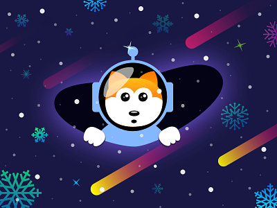 Space New Year 2018 dog new year new year 2018 space