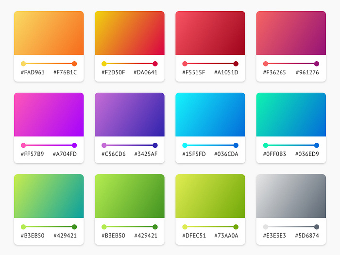 Gradient set free download Sketch app by Karina Kaluga on Dribbble