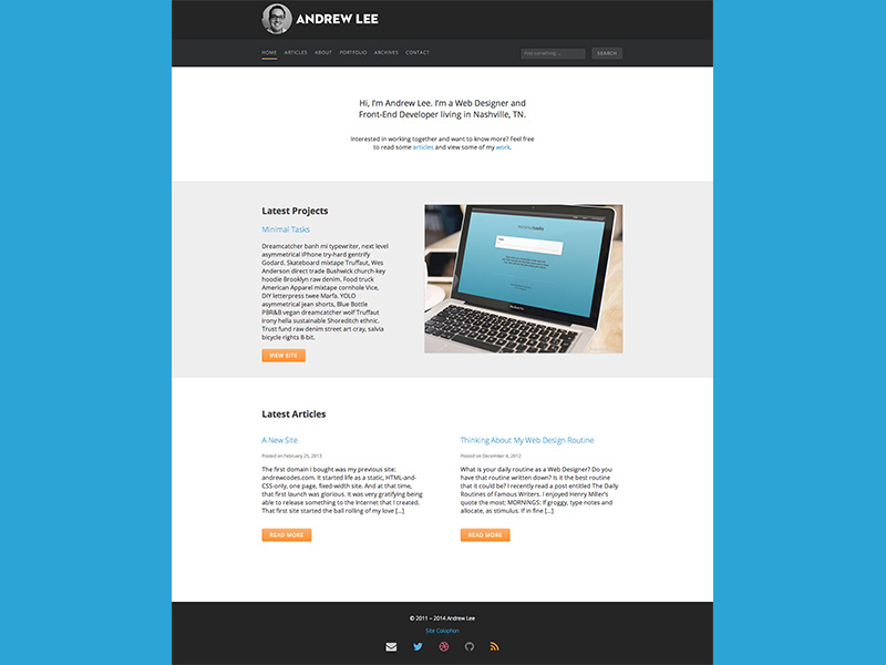 Home Page Re-design WIP by Andrew Lee on Dribbble