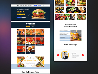 Restaurant Landing page Redesign case study userexperience userinterface