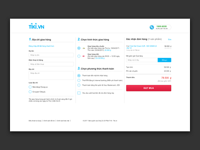 Vietnamese ecommerce Tiki.vn checkout flow redesign