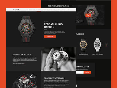 Hublot Watches product description page