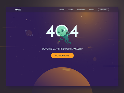 Mars 404 page concept