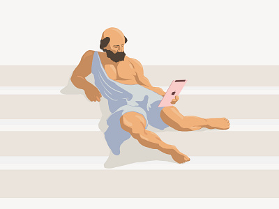 Diogenes using ipad drawing graphic graphicdesign illustration illustrator inspiration vector