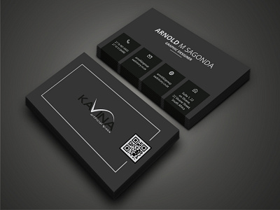 Black Business Card 2d 3d animation app icon black branding businescard corporate id design graphic design illustration logo motion graphics name card ppt typography ui vector