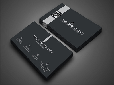 Black Business Card 2d 3d animation black card branding business card corporate id design graphic design illustration logo motion graphics name card ppt typography ui vector
