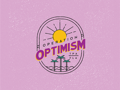 Operation Optimism Logo branding graphic design hand drawn identity design logo design non profit typography vintage