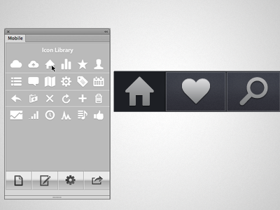 iOS Panel - Icon Library adobe fireworks