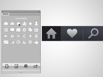 iOS Panel - Icon Library