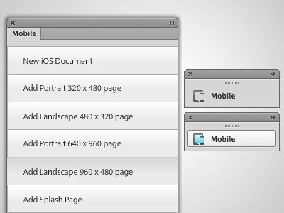 iOS Panel for Adobe Fireworks