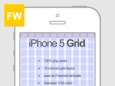 iPhone 5 Grid Template