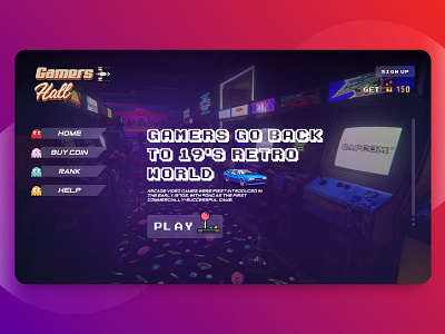 Gamers Hall - Homepage design