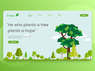 Greenfai - Homepage design fontend design minimalist design tree plantation tree plantation website ui tree website ui ux ui ui design ui ux ui ux design ui ux website design uiux design ux ux design ux research webdesign