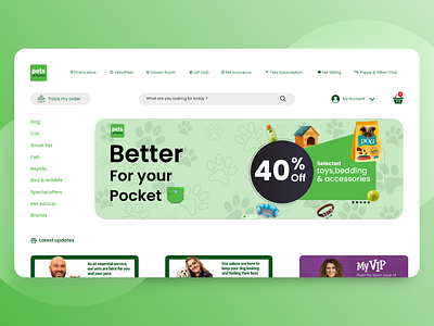 Pets At Home - Homepage redesign