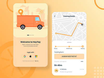 Parcel tracking - App design