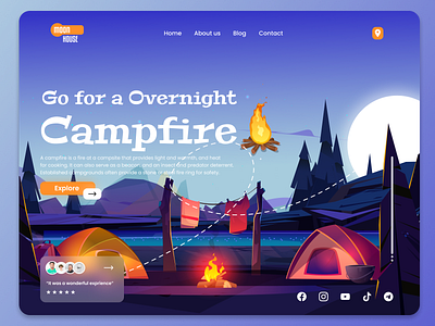 Campfire - Homepage design