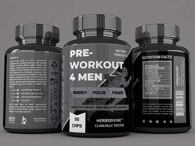 PRE WORKOUT Supplement Label Design