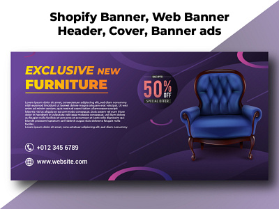 Shopify Banner, Web Banner, Header, Cover, Banner ads