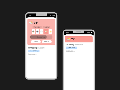 Compact Mood Logging Screen mobile ui ux