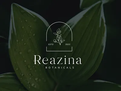 Reazina Botanicals Logo botanic botanical logo brand design brand identity design brand logo branding business logo creative logo design flat logo graphic design logo logo desi logo design logo folio logo mark minimalist logo modern logo natural logo vector logo