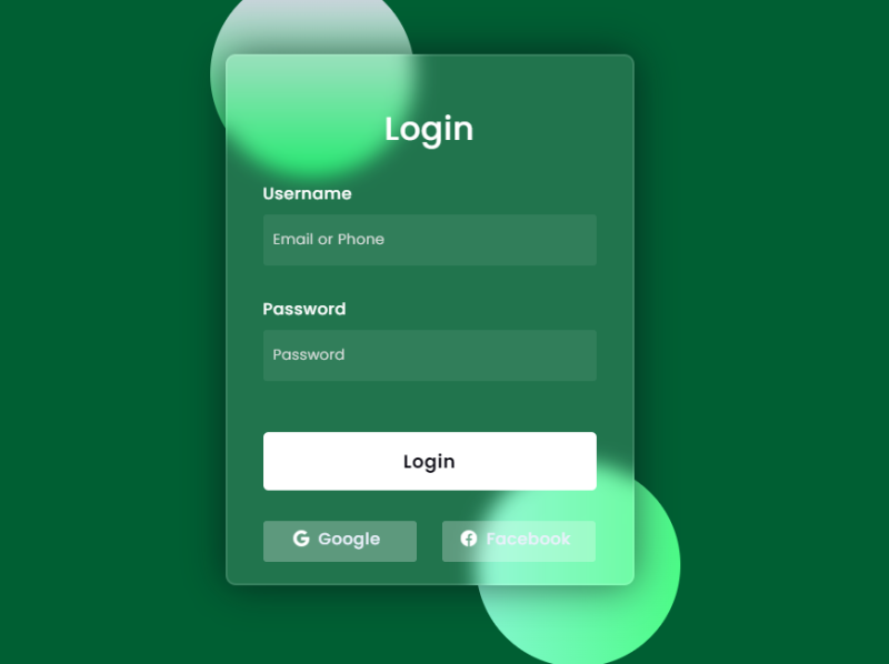 Glassmorphism Login form. by riyu reed on Dribbble