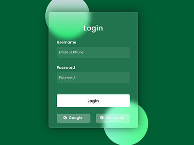 Glassmorphism Login form. by riyu reed on Dribbble