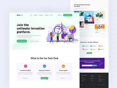 Inovations - Website Landing Page app design figma home page design landing page design ui ui design uiux design webiste