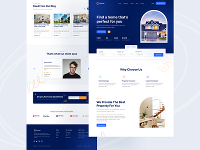 Real Estate - Website Landing Page design app design figma home page design landing page design real estate ui design uiux design