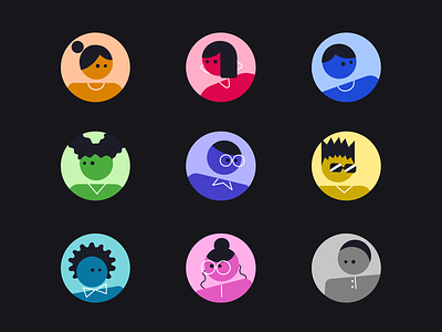 Uable | Avatars avatar avatars branding design fun graphic design illustration illustrator teens ui