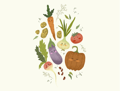 Vegetables set app branding design graphic design illustration logo typography ui ux vector