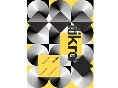 Bela Bartok Poster event geometry graphic design graphics poster print type typography