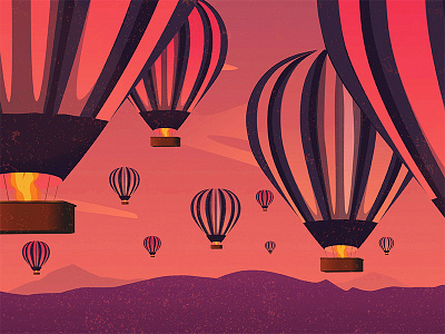 Hot Air Balloon design illustration sky traveling