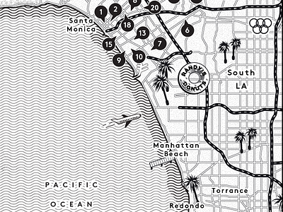 Map of LA - Billboard magazine billboard magazine black and white illustration los angeles map