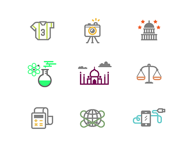 Icons for Reuters Next calculator camera icon india law photo politics science tech white house