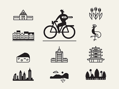 Icons for Frankfurter Allgemeine Zeitung city icon icons landmarks pictogram symbol