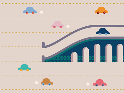 Tiny Cars bridge car road