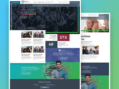 High school website colorful high school middelfart gymnasium webdesign