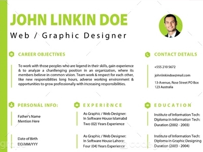 Professional Resume Template + Cover Letter + Portfolio