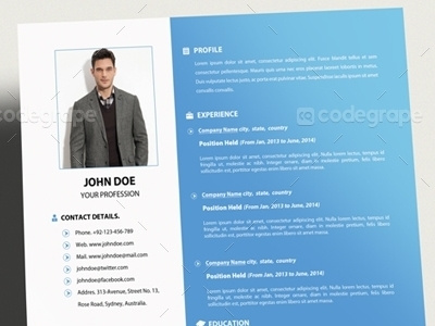 Resume (03-Colors) a4 clean cover creative cv design easy print professional resume swiss template