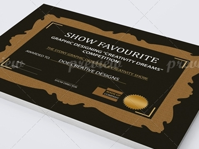 Award Certificate (03-Colors) award brown celebration certificate clean green letter mini show web white