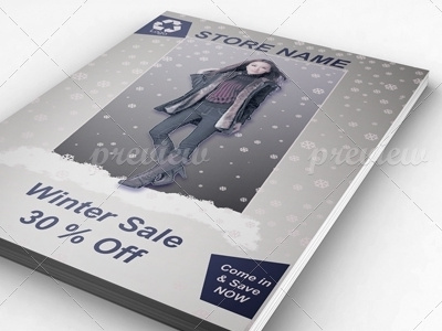 Winter Sale Flyer Template best offer brochure christmas christmas sale flyer sale template winter winter sale